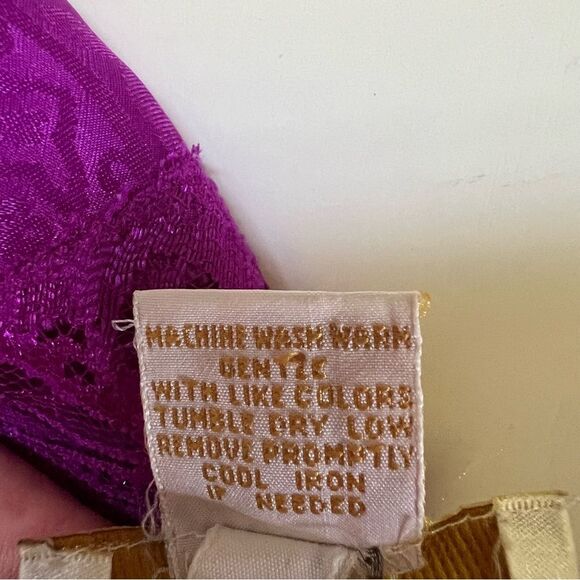 Victoria’s Secret Gold Label Slip Dress Vintage Size Large Fuchsia Pink - Picture 7 of 9